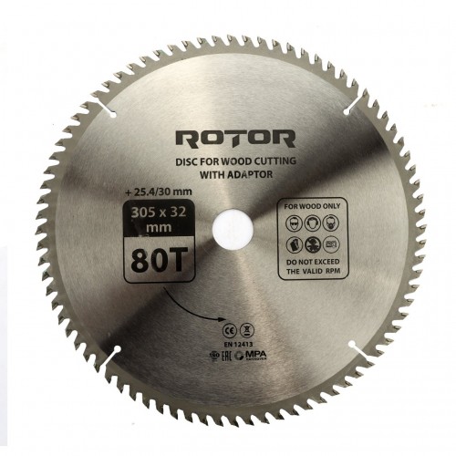 Disc taiat lemn ROTOR 305*32/30/25,4 cu adaptor 56T Disc taiat lemn ROTOR 305*32/30/25,4 cu adaptor 56T