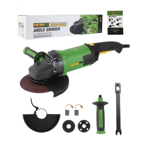 Polizor Unghiular PARTNERPRO PAG-2200, 2200W, Disc 230 mm, 6500 RPM, Motor cu Perii, Flex Profesional pentru Tăiere și Șlefuire