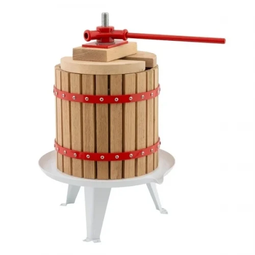Presa manuala pentru fructe ROTOR FP-6, 6 L, cuva Ø19,7 cm, lemn masiv de stejar, fonta si otel Presa manuala pentru fructe ROTOR FP-6, 6 L, cuva Ø19,7 cm, lemn masiv de stejar, fonta si otel