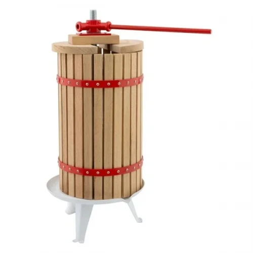 Presa manuala pentru fructe ROTOR FP-30, 30 L, cuva Ø30,5 cm, lemn masiv de stejar, fonta si otel Presa manuala pentru fructe ROTOR FP-30, 30 L, cuva Ø30,5 cm, lemn masiv de stejar, fonta si otel
