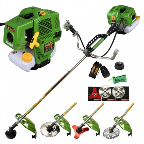Motocoasa pe benzina Procraft T4350, 2T, 4.8 CP, 9000 rpm, 3 sisteme de taiere , motor 2 timpi