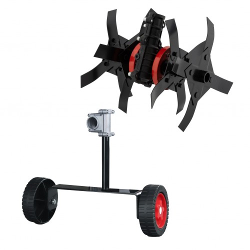 * Promo * Cultivator pentru motocoasa 28mm-9 dinti + Suport, cadru cu roti pentru motocoasa