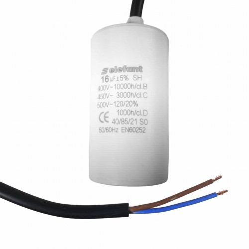 Condensator cu fire CBB60 16µF 40x72mm 450V